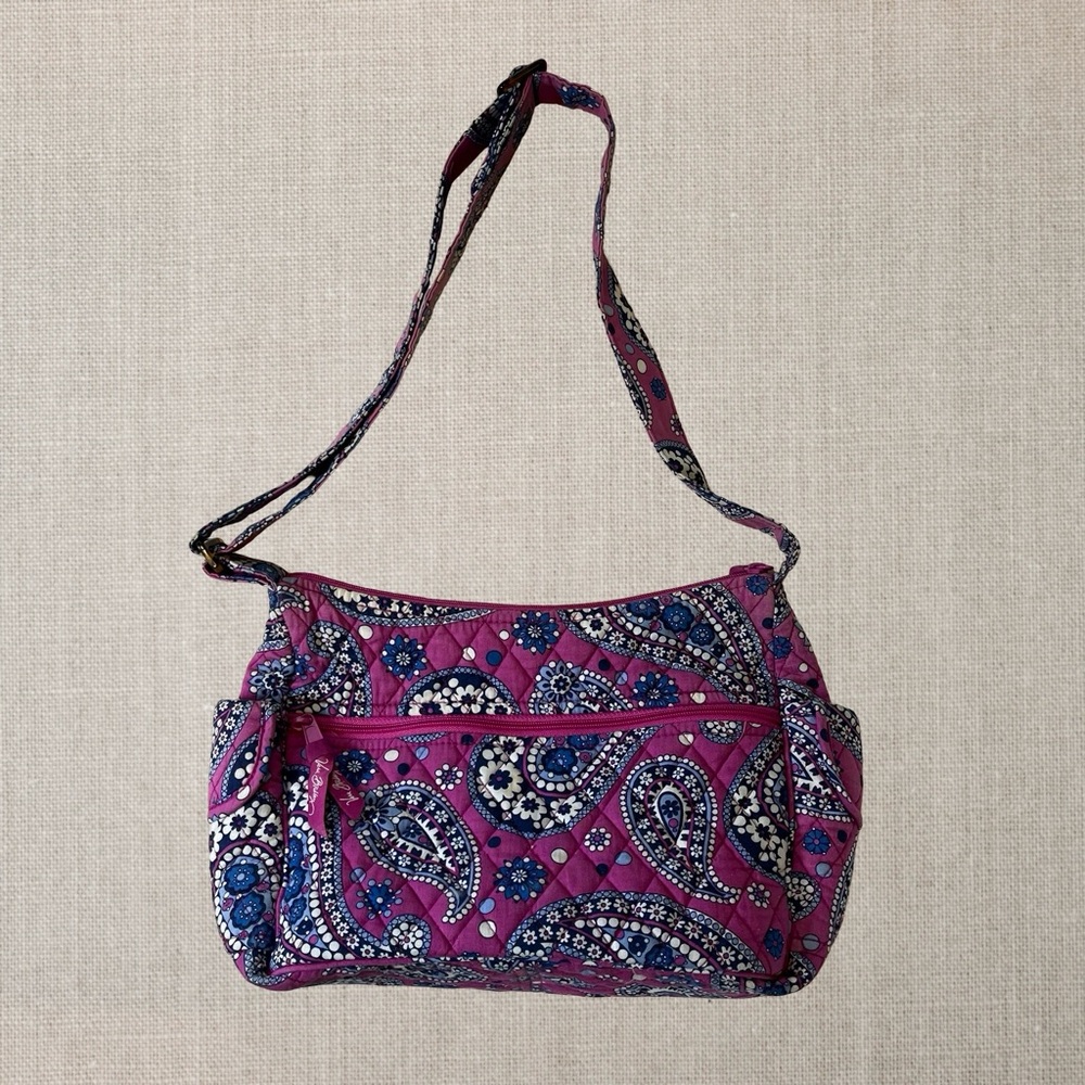 Vera Bradley Quilted Paisley Boysenberry Shoulder Bag